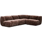 Brown Performance Modular Sectional Sofa - 4 Piece Set-Modular Sofas-LH Imports-LOOMLAN