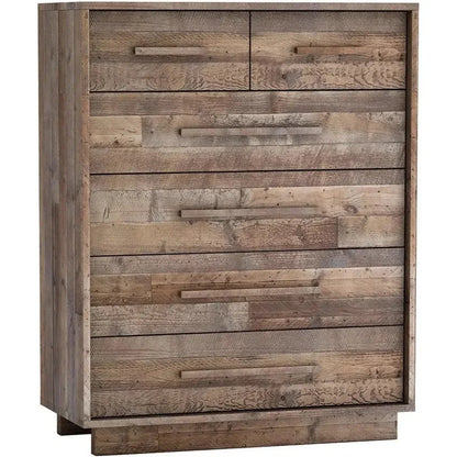 Brown Reclaimed Solid Wood Nevada 6 Drawer Chest - LOOMLAN - LH Imports - Chests