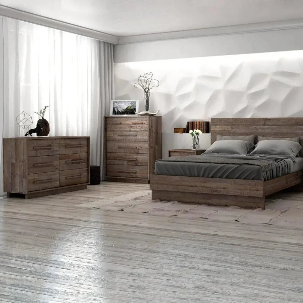 Brown Reclaimed Solid Wood Nevada 6 Drawer Dresser - LOOMLAN - LH Imports - Dressers