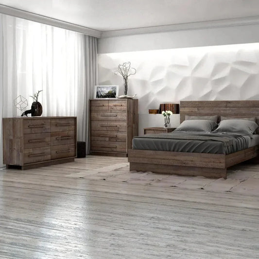 Brown Reclaimed Solid Wood Nevada 6 Drawer Dresser - LOOMLAN - LH Imports - Dressers