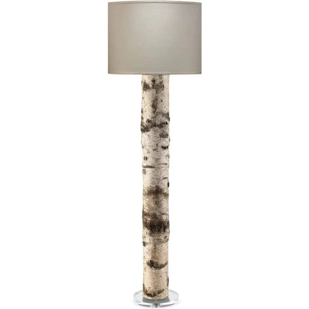 Brown Resin Birch Veneer Tree Forrester Floor Lamp-Floor Lamps-Jamie Young-LOOMLAN