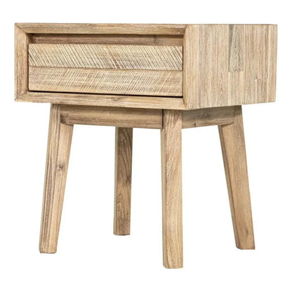 Brown Solid Wood Gia 1 Drawer Nightstand - LOOMLAN - LH Imports - Nightstands