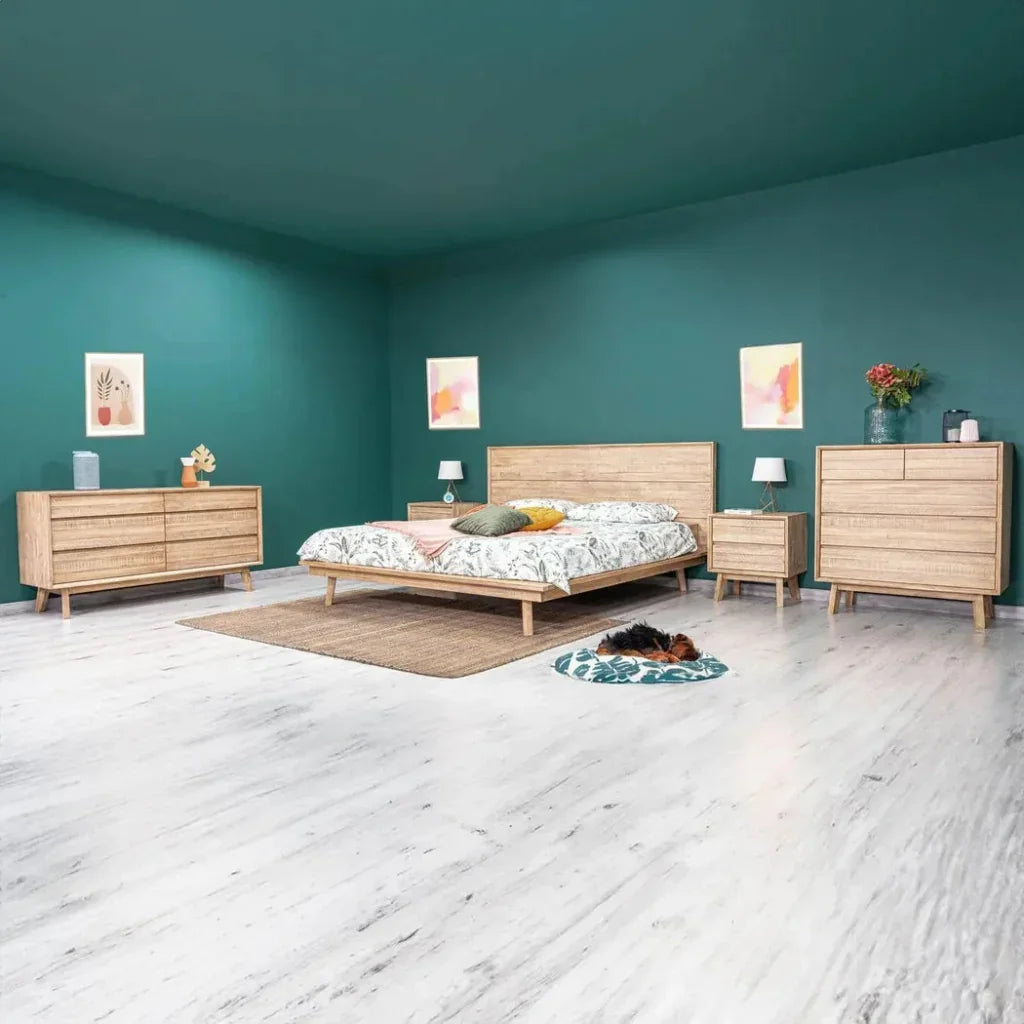 Brown Solid Wood Gia 2 Drawer Nightstand - LOOMLAN - LH Imports - Nightstands