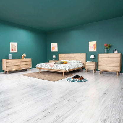 Brown Solid Wood Gia 2 Drawer Nightstand - LOOMLAN - LH Imports - Nightstands