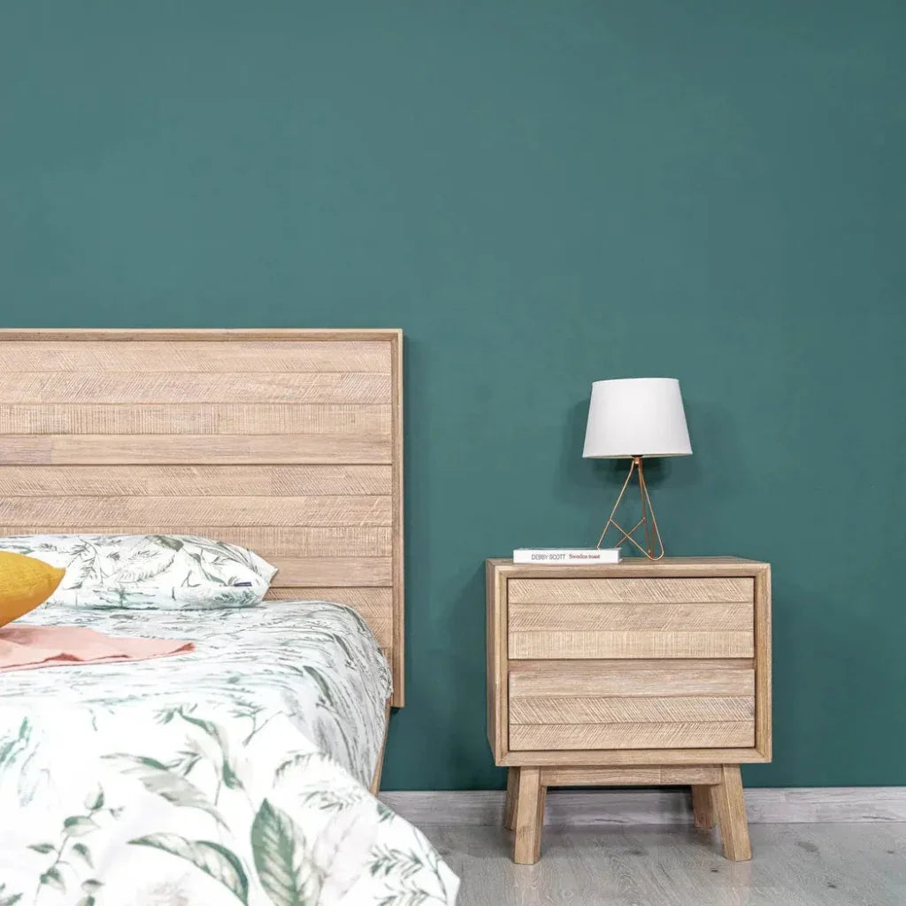 Brown Solid Wood Gia 2 Drawer Nightstand - LOOMLAN - LH Imports - Nightstands