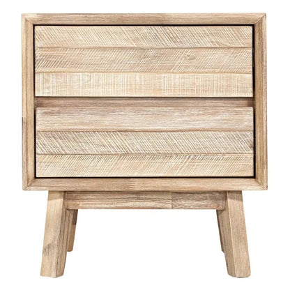 Brown Solid Wood Gia 2 Drawer Nightstand - LOOMLAN - LH Imports - Nightstands