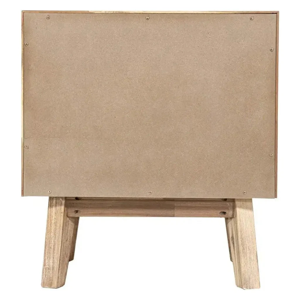 Brown Solid Wood Gia 2 Drawer Nightstand - LOOMLAN - LH Imports - Nightstands