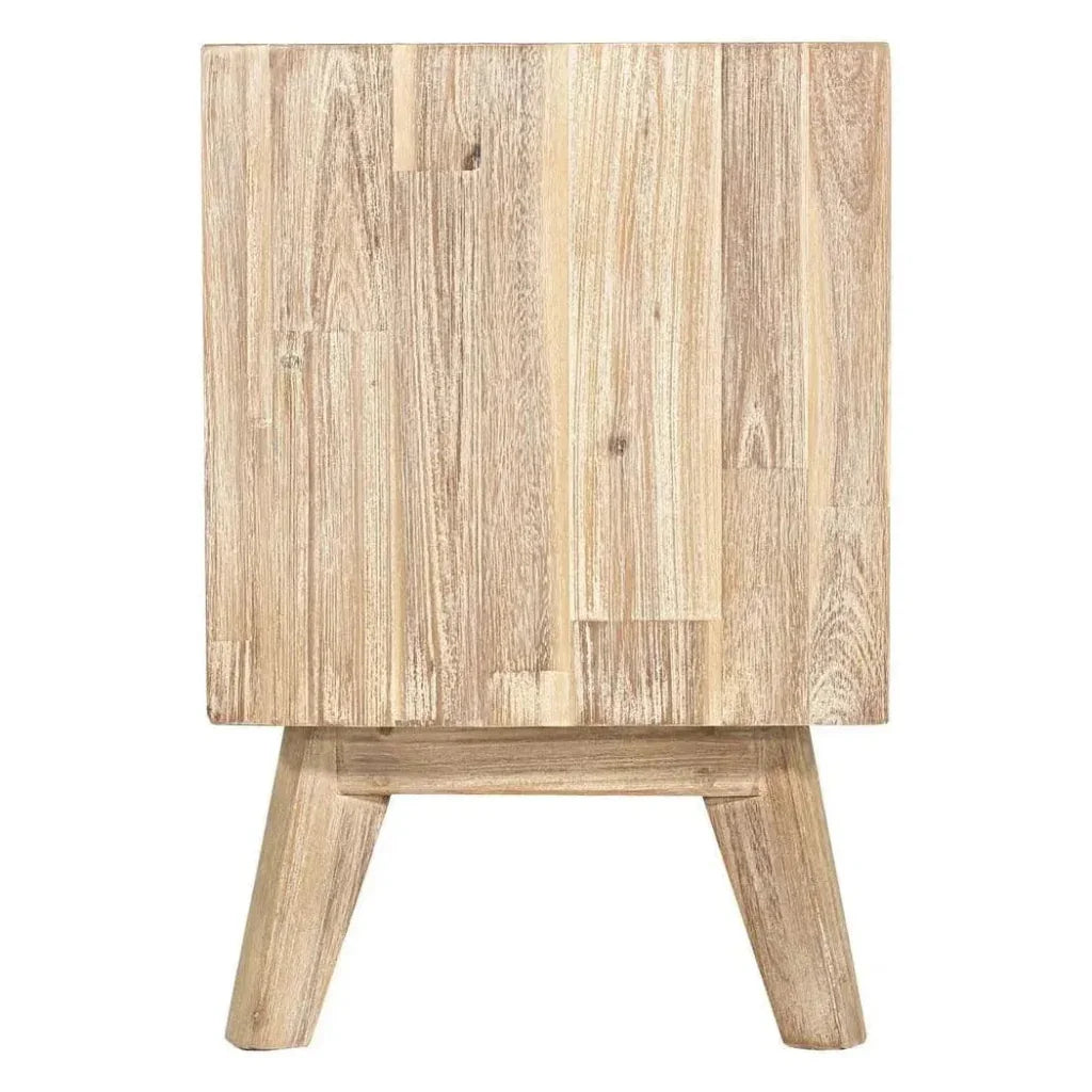 Brown Solid Wood Gia 2 Drawer Nightstand - LOOMLAN - LH Imports - Nightstands