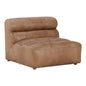 Brown Tan Leather Modular Slipper Chair-Modular Components-Moe's Home-LOOMLAN