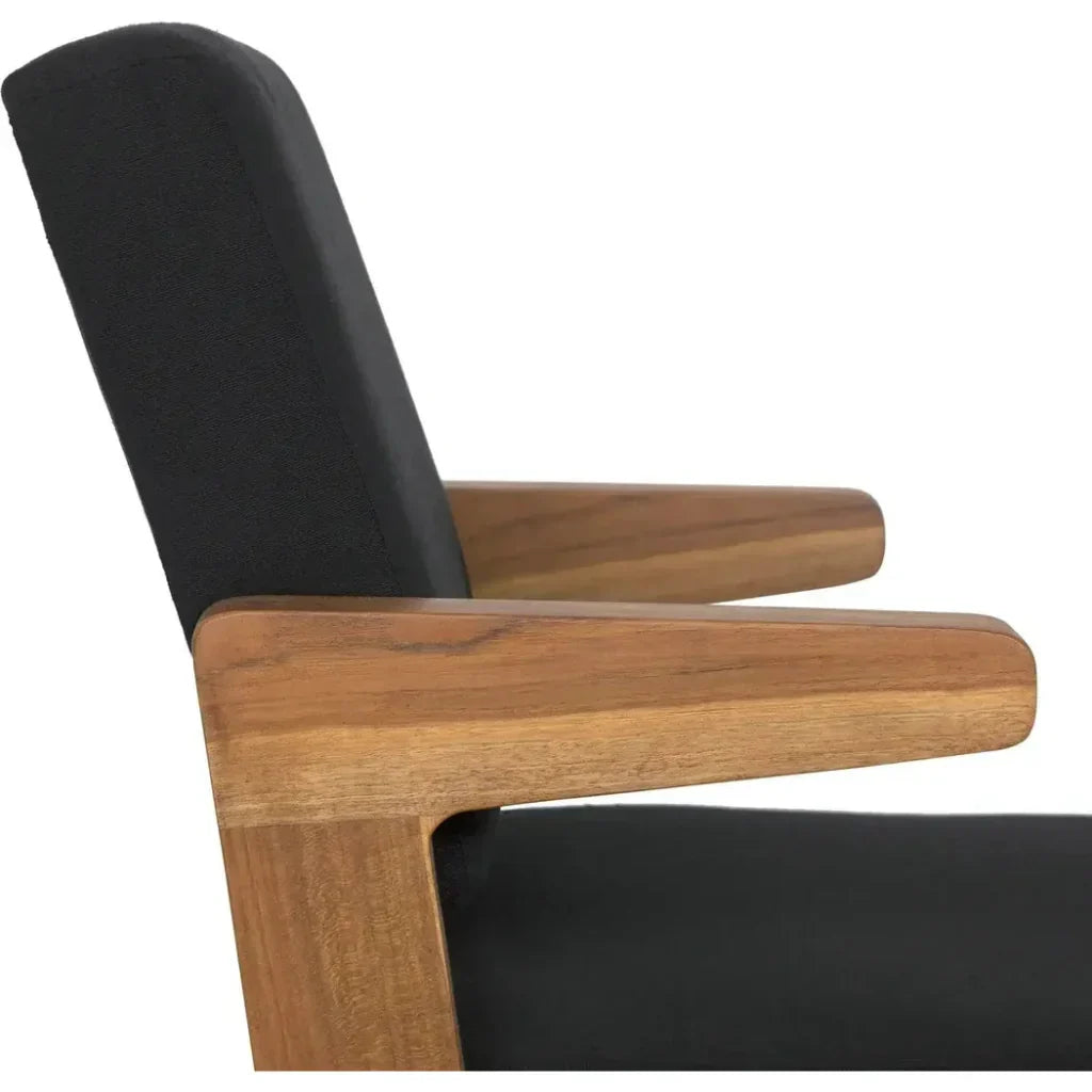 Bruce Teak Wood Arm Chair - LOOMLAN - Noir - Accent Chairs