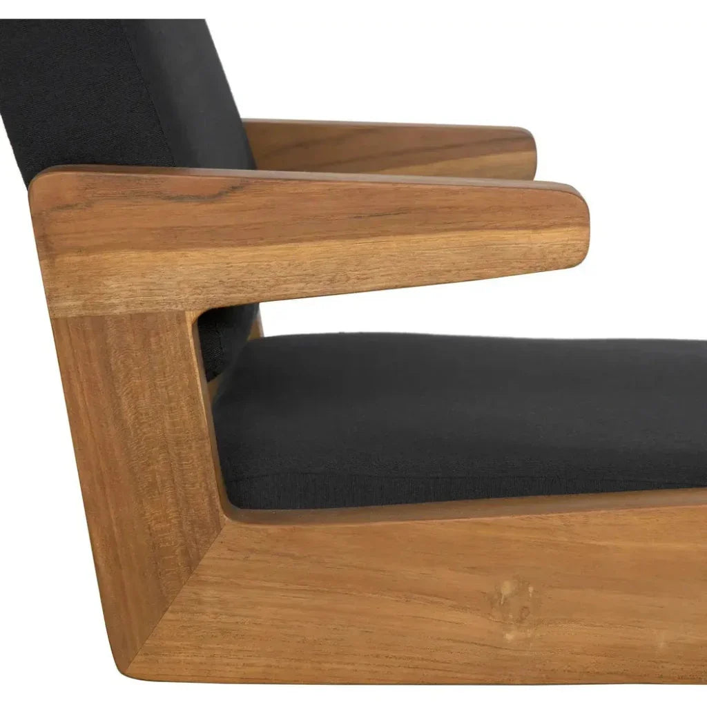 Bruce Teak Wood Arm Chair - LOOMLAN - Noir - Accent Chairs