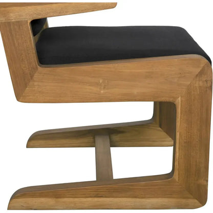 Bruce Teak Wood Arm Chair - LOOMLAN - Noir - Accent Chairs