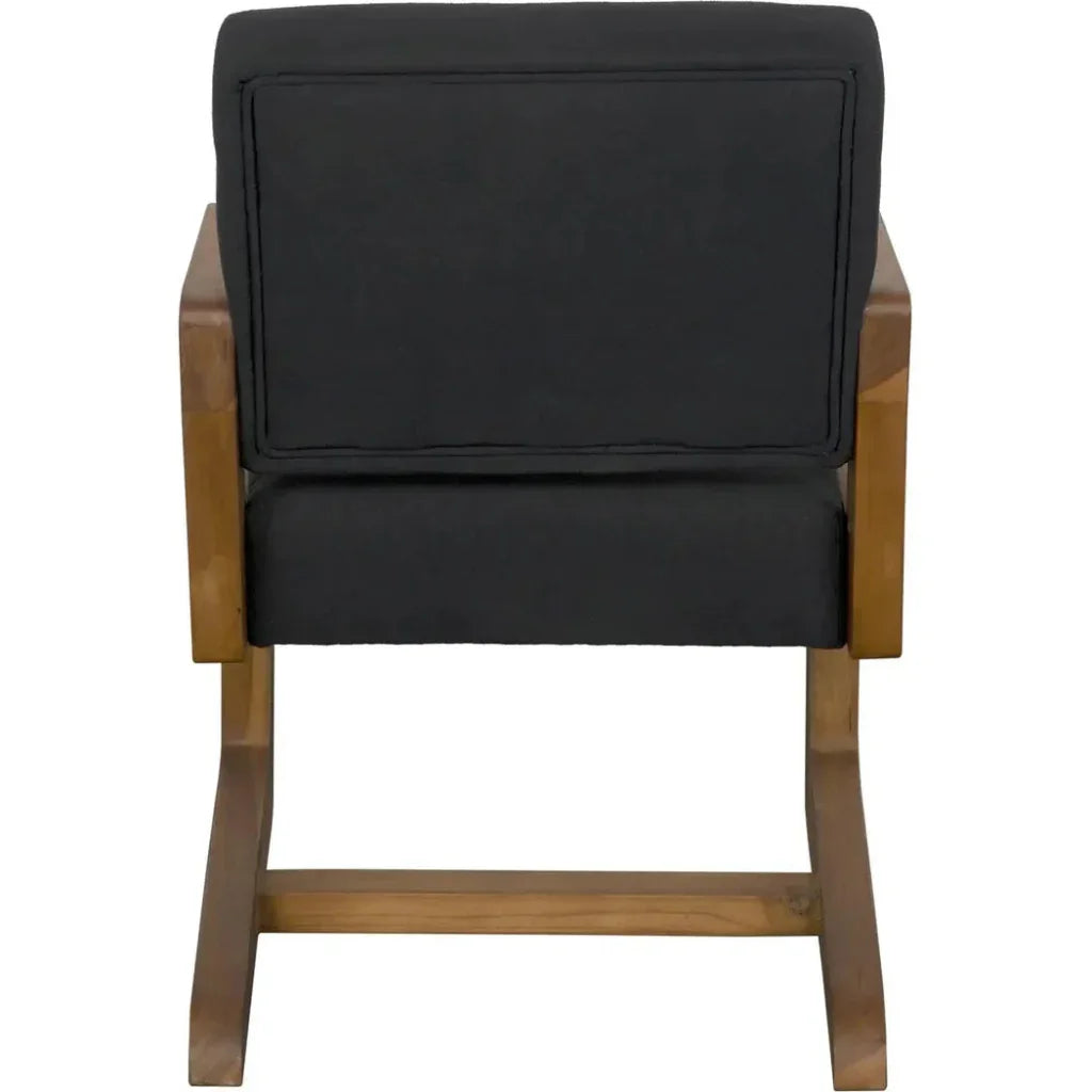 Bruce Teak Wood Arm Chair - LOOMLAN - Noir - Accent Chairs