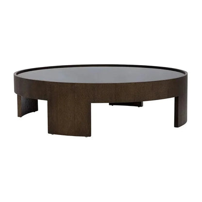 Brunetto Wooden Large Round Coffee Table - LOOMLAN - SUNPAN - Coffee Tables