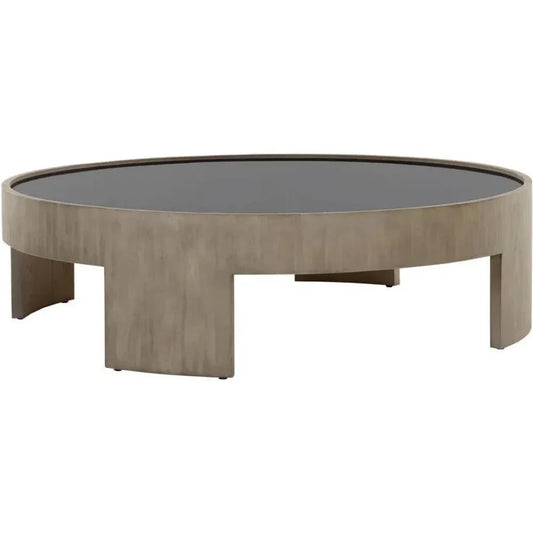 Brunetto Wooden Large Round Coffee Table - LOOMLAN - SUNPAN - Coffee Tables