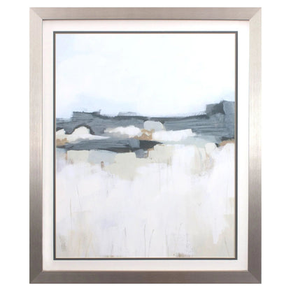 Brush Badlands Blue Framed Wall Art