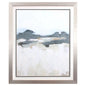 Brush Badlands Blue Framed Wall Art