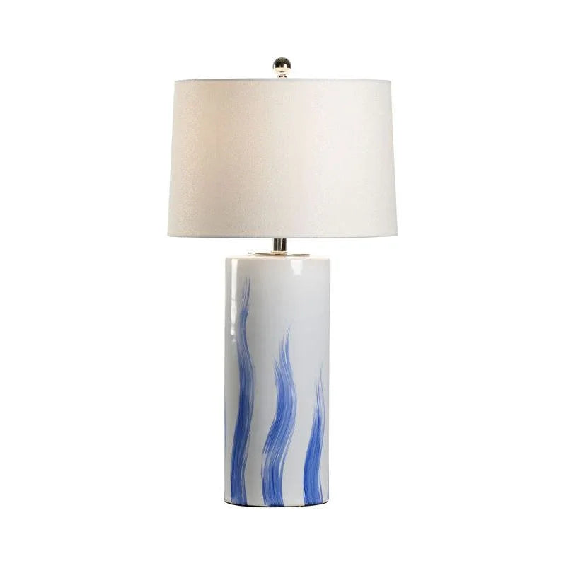 Brush Stroke Blue Abstract Design Table Lamp - LOOMLAN - Chelsea House - Table Lamps