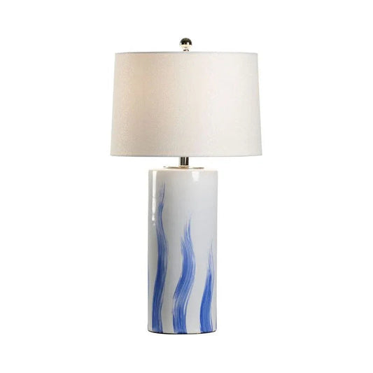Brush Stroke Blue Abstract Design Table Lamp - LOOMLAN - Chelsea House - Table Lamps