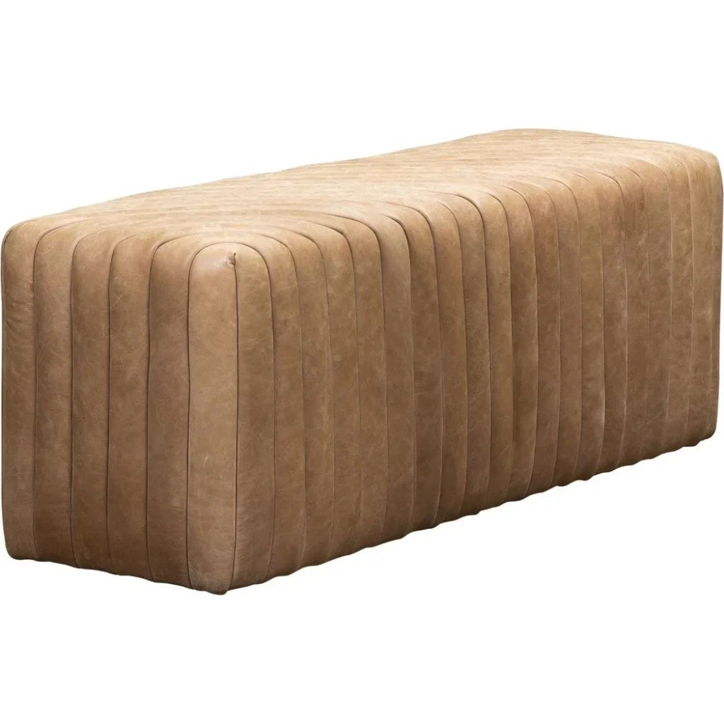 Bryant Leather Luxurious Bench Ottoman - LOOMLAN - Ottomans