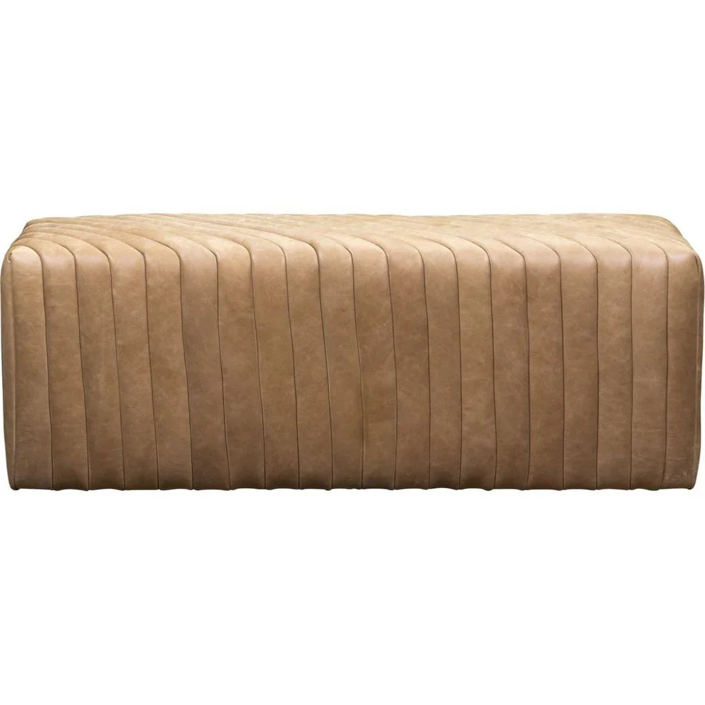 Bryant Leather Luxurious Bench Ottoman - LOOMLAN - Ottomans