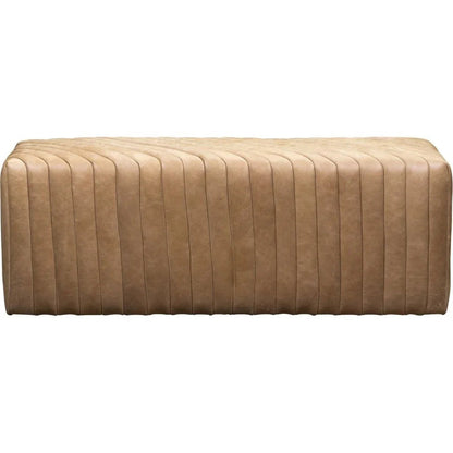 Bryant Leather Luxurious Bench Ottoman - LOOMLAN - Ottomans