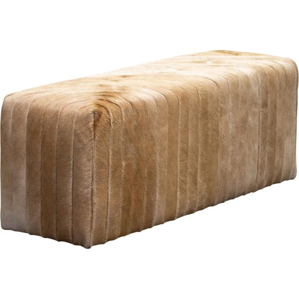 Bryant Leather Luxurious Bench Ottoman - LOOMLAN - Ottomans