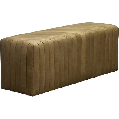 Bryant Leather Luxurious Bench Ottoman - LOOMLAN - Ottomans
