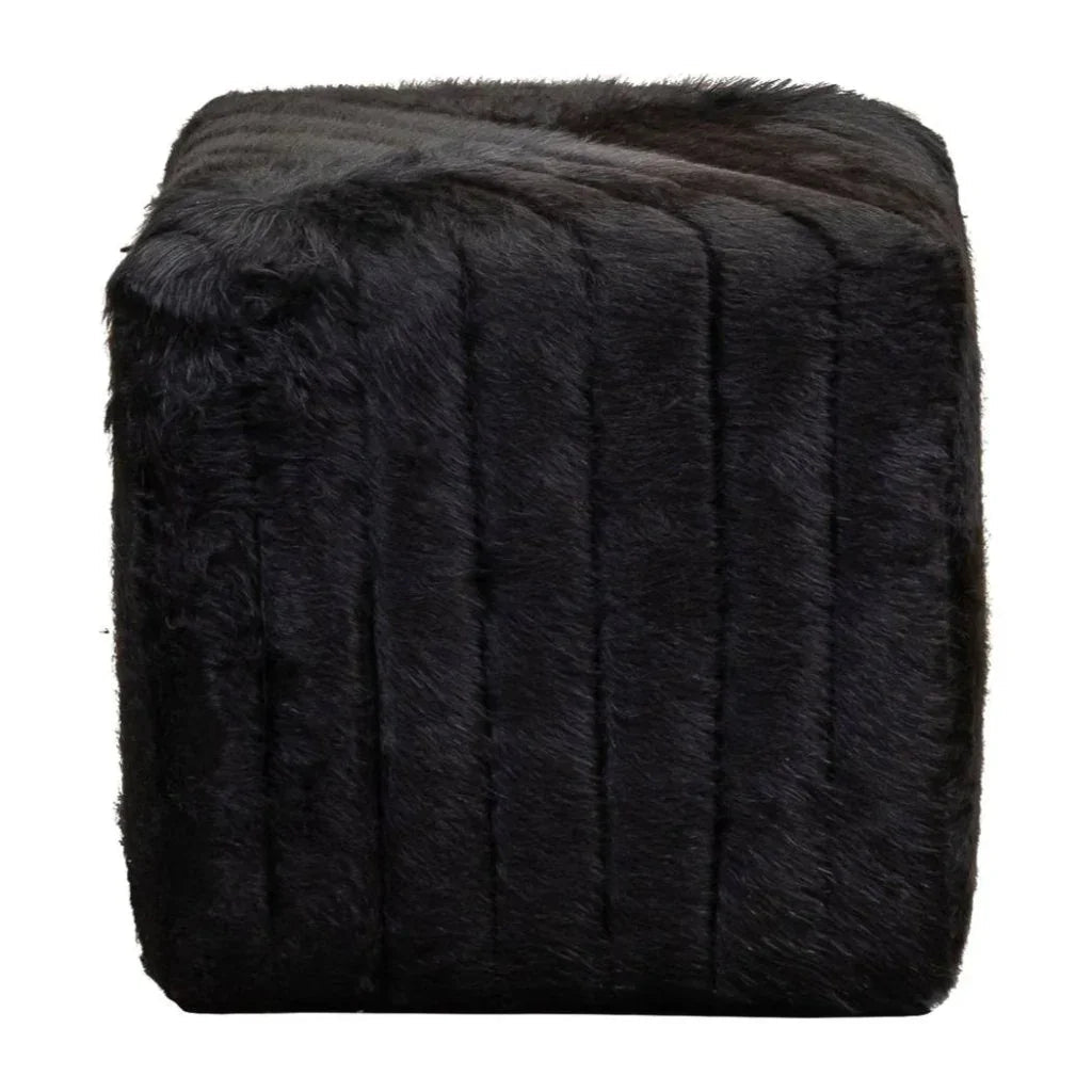Bryant Leather Plush Comfort Cube Ottoman - LOOMLAN - Ottomans