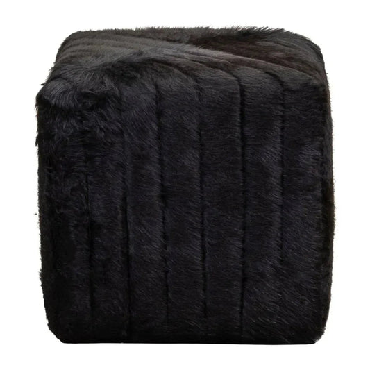 Bryant Leather Plush Comfort Cube Ottoman - LOOMLAN - Ottomans