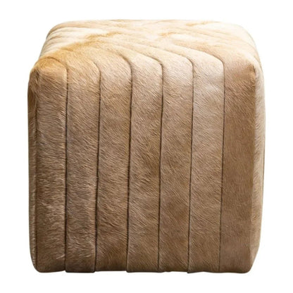 Bryant Leather Plush Comfort Cube Ottoman - LOOMLAN - Ottomans