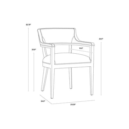 Brylea Fabric Dining Armchair - LOOMLAN - SUNPAN - Dining Chairs