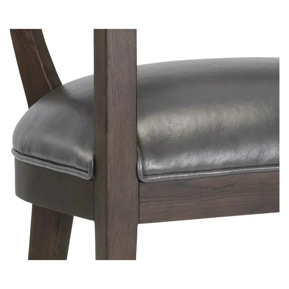 Brylea Leather Dining Armchair - LOOMLAN - SUNPAN - Dining Chairs