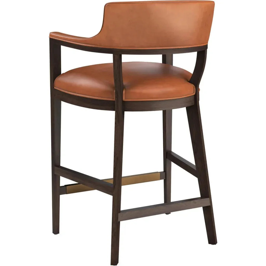 Brylea Leather Modern Barstool - LOOMLAN - SUNPAN - Bar Stools