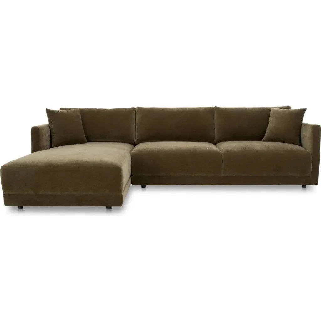 Bryn Performance Fabric Sectional Left-Modular Sofas-Moe's Home-Heritage Cedar Green-LOOMLAN
