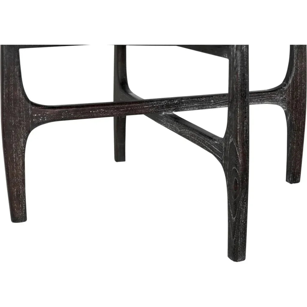 Bucks Wood Black Round Coffee Table - LOOMLAN - Noir - Coffee Tables