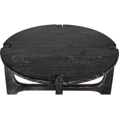 Bucks Wood Black Round Coffee Table - LOOMLAN - Noir - Coffee Tables