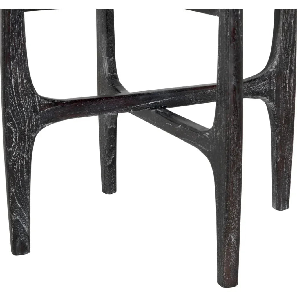 Bucks Wood Black Round Side Table - LOOMLAN - Noir - Side Tables