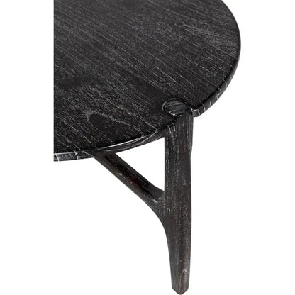 Bucks Wood Black Round Side Table - LOOMLAN - Noir - Side Tables
