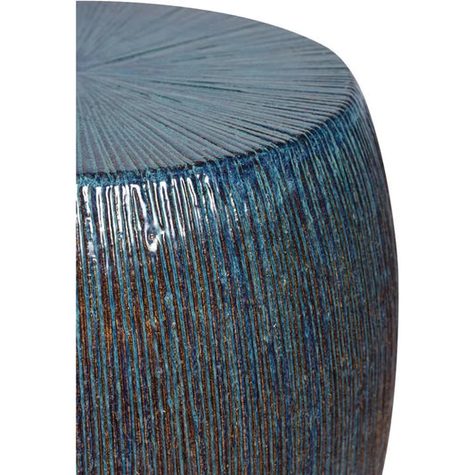 Bud Stool/Accent Table - Blue Outdoor End Table-Garden Stools-Seasonal Living-LOOMLAN