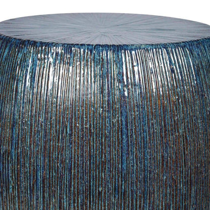 Bud Stool/Accent Table - Blue Outdoor End Table-Garden Stools-Seasonal Living-LOOMLAN