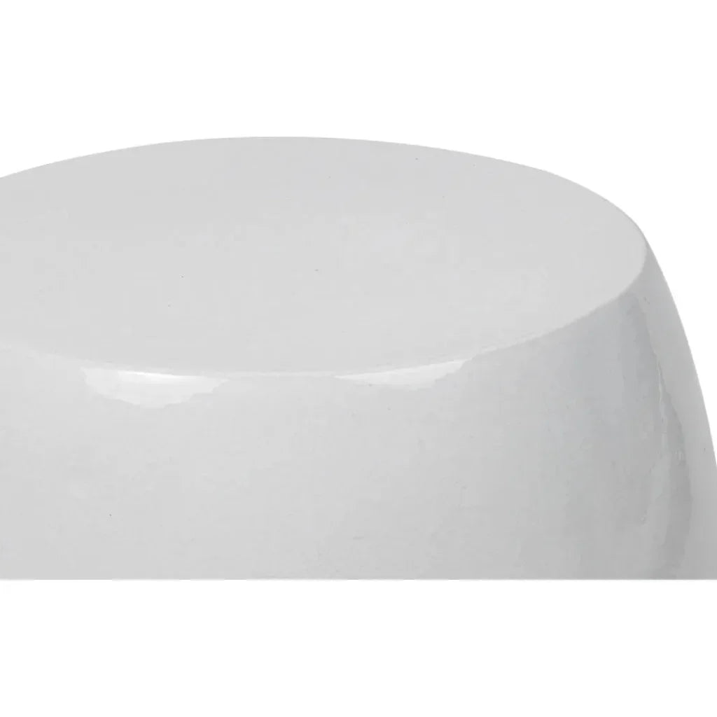 Bud Stool/Accent Table - White Outdoor End Table-Garden Stools-Seasonal Living-LOOMLAN