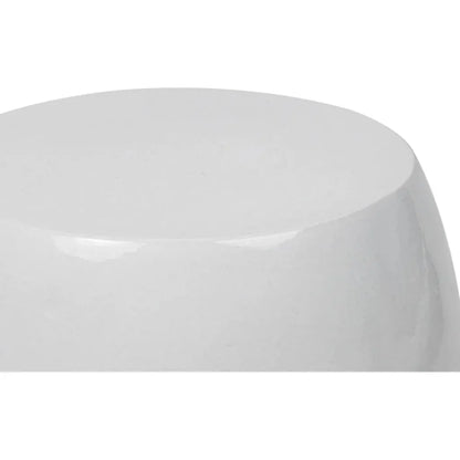 Bud Stool/Accent Table - White Outdoor End Table-Garden Stools-Seasonal Living-LOOMLAN