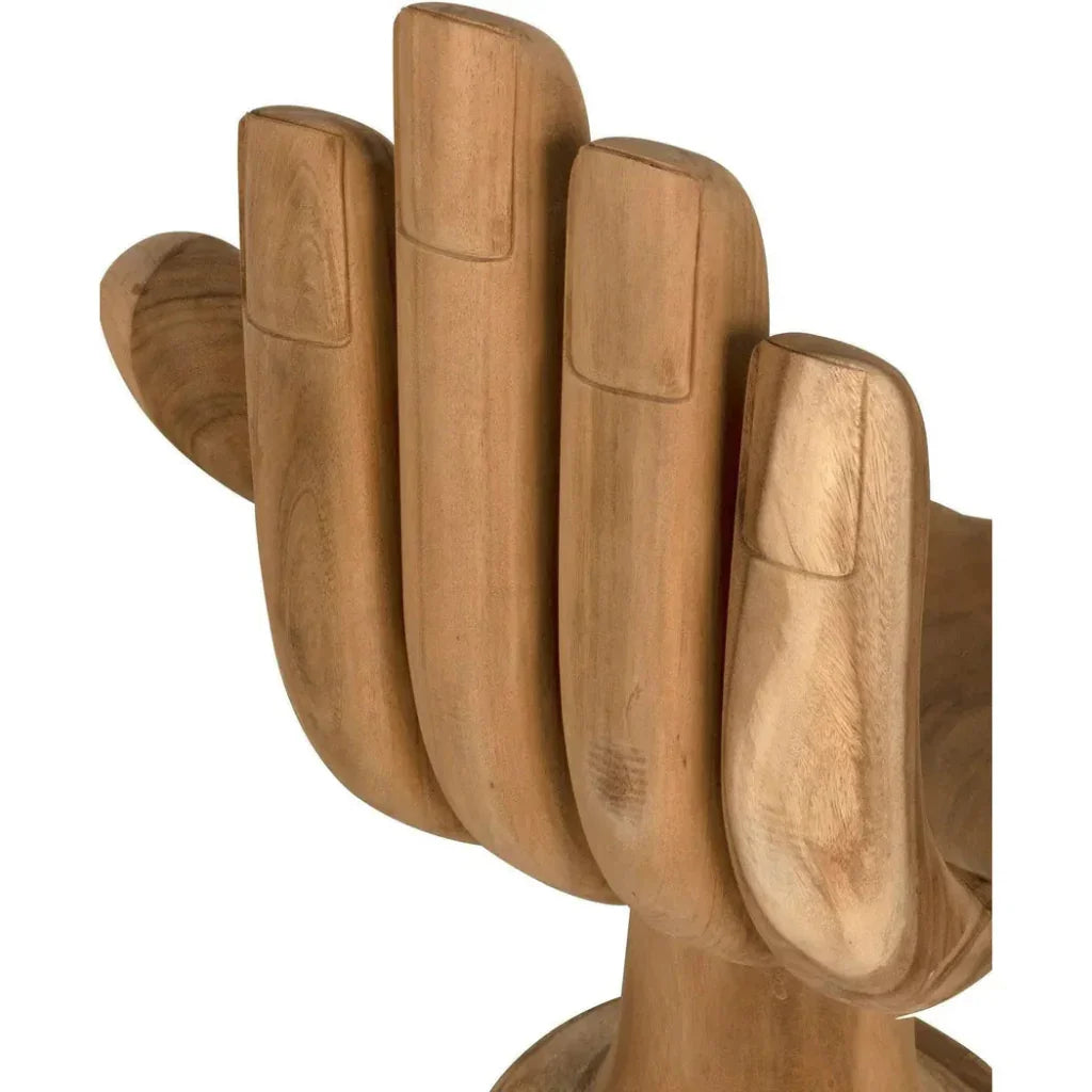 Buddha Natural Teal Wood Armless Chair - LOOMLAN - Noir - Accent Chairs