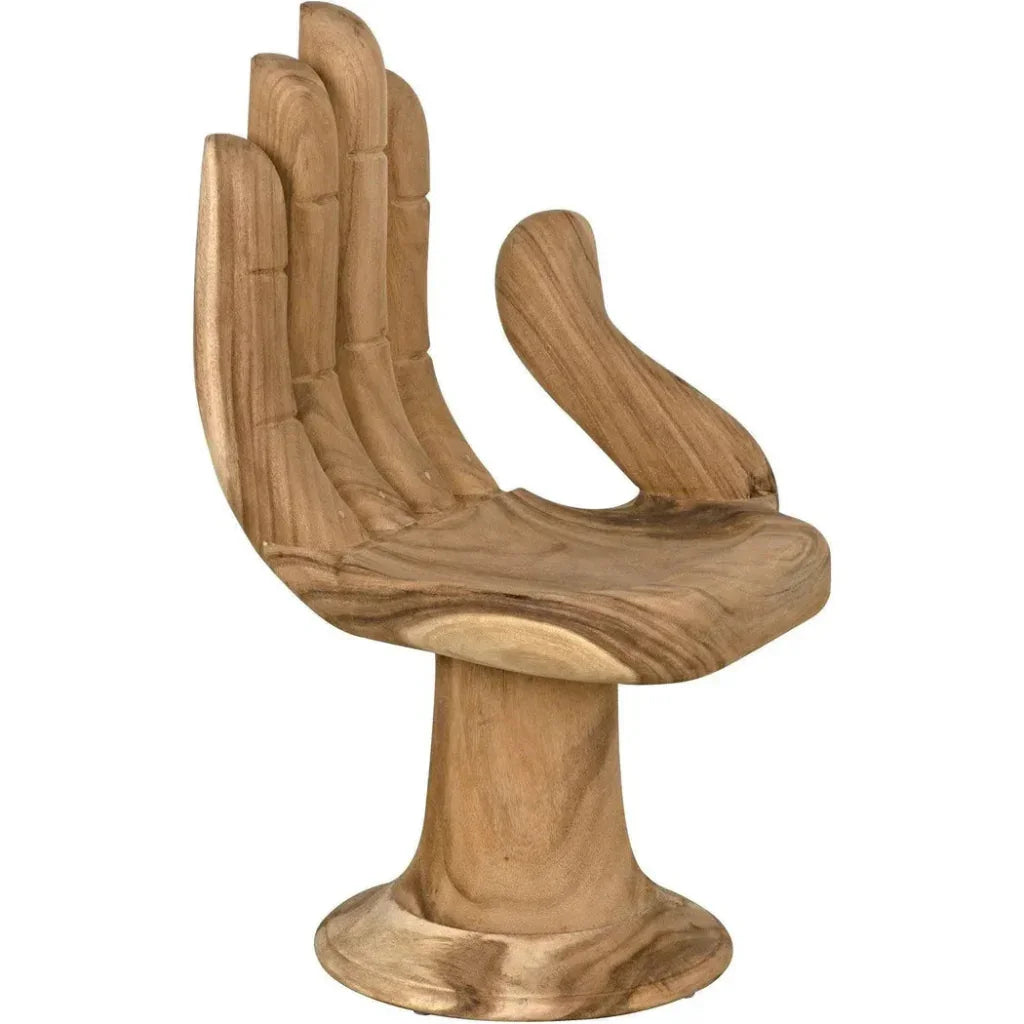Buddha Natural Teal Wood Armless Chair - LOOMLAN - Noir - Accent Chairs