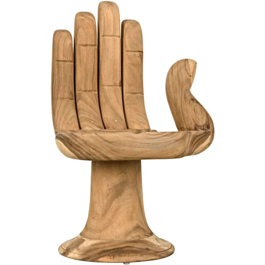 Buddha Natural Teal Wood Armless Chair - LOOMLAN - Noir - Accent Chairs