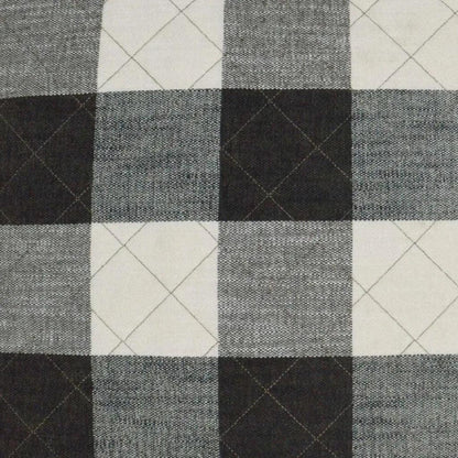Buffalo Quilt Black Throw Pillow With Insert - LOOMLAN - D.V. Kap - Throw Pillows