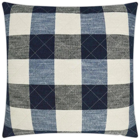 Buffalo Quilt Denim Blue Throw Pillow Insert - LOOMLAN - D.V. Kap - Throw Pillows