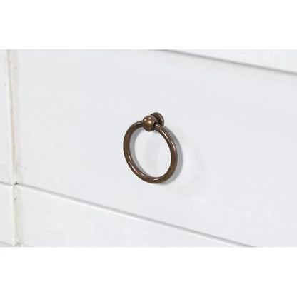 Buffet & Hutch Glass Doors & Drawers Cortina White - LOOMLAN - Sarreid - Buffets & Curios