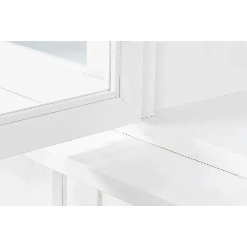 Buffet & Hutch Glass Doors & Drawers Cortina White - LOOMLAN - Sarreid - Buffets & Curios